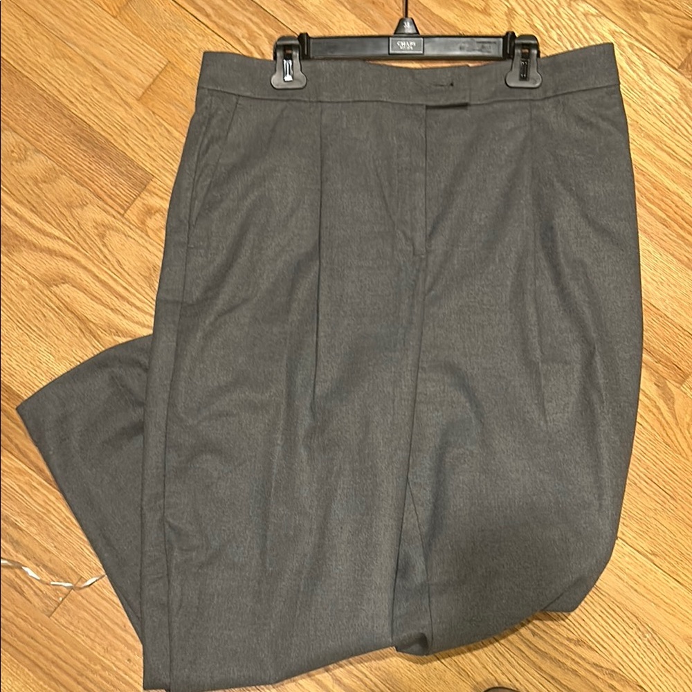 Gray Pleated Trousers